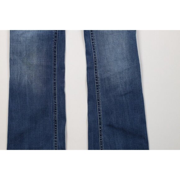 Buckle BKE Womens 26 Faded Thick Stitch Stretch Stella Slim Fit Bootcut Jeans - Picture 4 of 13